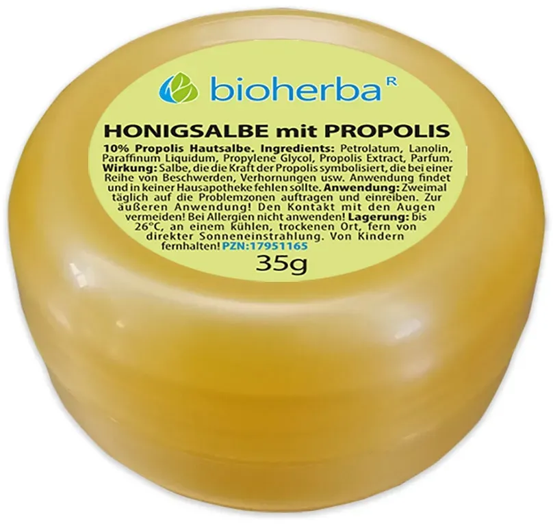 Honigsalbe mit Propolis 10% Propolis Hautsalbe 35 g