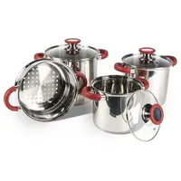 Kampa Space Saber Deluxe Kochtopfset - Silver / Red - One Size