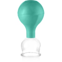 PULOX Schröpfglas aus Echtglas inkl. Saugball in Grün, 40 mm