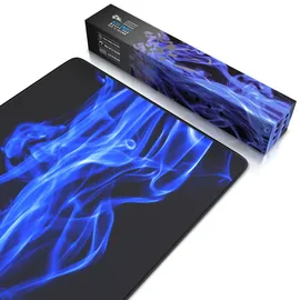 CSL Gaming Mauspad, XXL, Mousepad, 900 x 400 x 3 mm, Tischunterlage, abwaschbar, Blauer Rauch