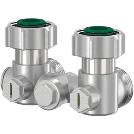 Simplex Einrohr-Hahnblock E2/50 G3/4i x G 3⁄4" F, Eck