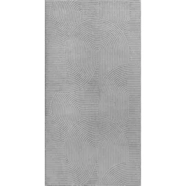 The CarPET Rio - Moderner Kurzflor Teppich, weicher und pflegeleichter Anti-Rutsch-Teppich mit 3D-Optik, robust, für Wohnzimmer und Schlafzimmer, Grau, 160 x 220 cm