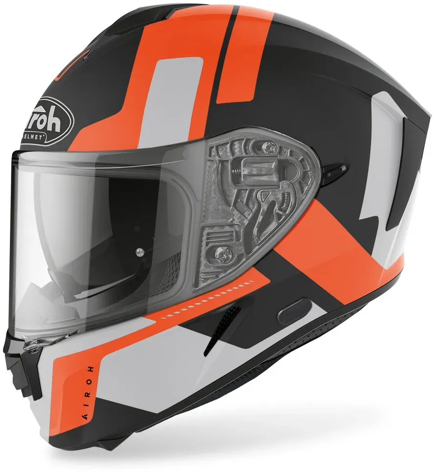 Airoh Spark Shogun Helm, schwarz-orange, Größe XL für Männer