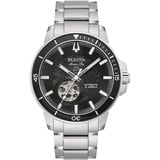 Bulova Herren Analog Automatik Uhr mit Edelstahl Armband 96A290