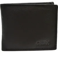 Celric Elegante Buisness Herren Brieftasche aus feinsten Nappa Leder RFID Schutz Wiener Schachtel - Schwarz