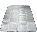 Aluminiumfolie Groß Picknickdecke 150/200×200cm Outdoor Wasserdicht Sandfrei Picnic Blanket Campingdecke Strandmatte Faltbar für Beach Camping Garten Strand (Silver, 200×200cm)