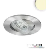 ISOLED LED Einbauleuchte Slim68 Alu gebürstet, rund 8W, 24V DC, warmweiß, dimmbar