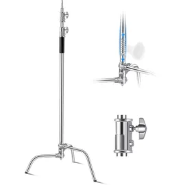 Vevor C-Stand Lampentständer, max. Höhe 330cm Edelstahl Foto-Lichtstativ Stativ