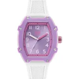 ICE-Watch ICE boliday 23, Gehäusefarbe lila, Silikonarmband weiß, Größe M
