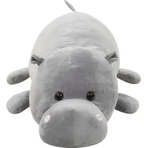 vidaXL Hippo Kuscheltier Plüsch Grau