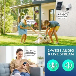 LuVision 4G LTE PTZ Solar Überwachungskamera 4MP Weiß