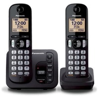 PANASONIC DECT Telefon Black Duo mit Anrufbeantworter