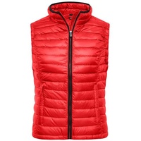 Ladies' Quilted Down Vest Sportliche Daunenweste mit Stehkragen schwarz/rot, Gr. L