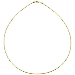 Halsreif OSTSEE-SCHMUCK "Ostsee-Schmuck Halsreif Omega 1,9 mm Halsreif Omega 1,9 mm" Gr. 45, gold (goldfarben), Halsketten, Damen, 45cm, Silber 925 (Sterlingsilber), L: 42cm