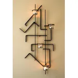 DanDiBo Ambiente DanDiBo Wandteelichthalter MIX4 Schwarz Wandkerzenhalter Metall 73 cm Teelichthalter
