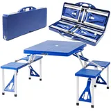 Wiltec Campingtisch Set Silber