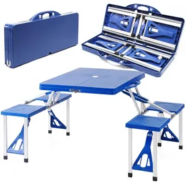 Wiltec Campingtisch Set Silber
