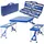 Wiltec Campingtisch Set Silber