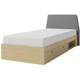beautysofa Alex 90 x 200 cm Sandbeige