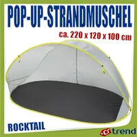 ROCKTRAIL Pop-up-Strandmuschel grau/grün Sonnenschutz: UPF60