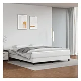 vidaXL Boxspringbett 160 x 200 cm Weiß