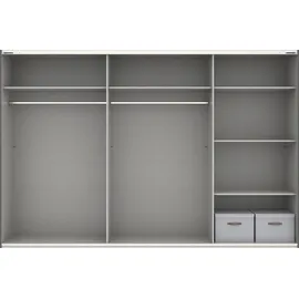 WIMEX Schwebetürenschrank Norderstedt 313 x 210 x 64 cm Weiß/Schwarz