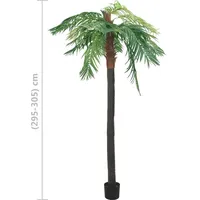 vidaXL Künstliche Palme Phönix mit Topf 305 cm Grün