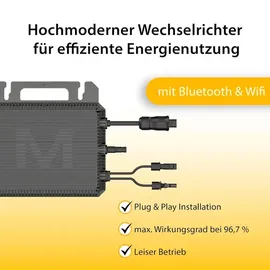 Vale Balkonkraftwerk Bifazial 450 W Marstek M2-800 Wechselrichter