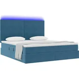 vidaXL Bett 160 x 200 cm Dunkelblau