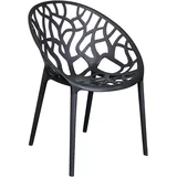 LC Garden VOMO Stapelstuhl 60,5 x 58 x 79 cm schwarz