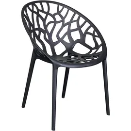 LC Garden VOMO Stapelstuhl 60,5 x 58 x 79 cm schwarz