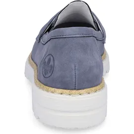 Rieker Damen 54855 Loafer, blau, 39 EU