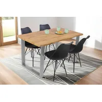 Möbelliebling Esstisch Baumkante Holz-Optik Wildeiche 120 x 80 U-Gestell