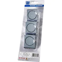 Alco Magnetklemme Metall silber, 38 x 45 mm, 3