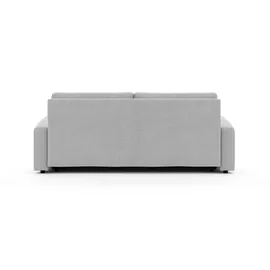 OTTO home 3-Sitzer OTTO HOME "JIGGS wahlweise Schlafsofa mit Bettkasten, Maße B/H/T: 228/96/110 cm", grau (hellgrau), B:228cm H:96cm T:110cm, 100% Polyester, Sofas, Sofa mit Wellenunterfederung, enthält 2 Rückenkissen und 2 Zierkissen