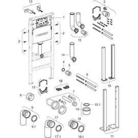 Geberit Duofix Basic Element für Wand-WC, 112 cm