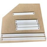 shelfplaza Eckregal HOME, Komplettes Fachboden-Set für 70x45 cm Eckregal-Schwerlastregale in weiß, HDF-Fachboden, zusätzliche Fachböden für Eckregal-Steckregale weiß