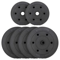 MAXXIVA Hantelscheiben-Set Zement 25kg 6 Gewichte schwarz Gewichtsscheiben