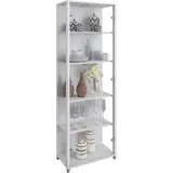 fif möbel Vitrine OPTIMA Standvitrine, Vitrinenschrank, Glasvitrine, Sammlervitrine weiß