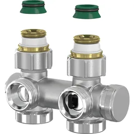 Simplex Hahnblock Simplex Universal mit Entleerung, für Einrohr- u. Zweirohrsysteme