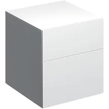 Geberit Xeno2 kabinett 45x46.2x51 cm Seitenschrank 450x510x462mm, 2 Schubladen, 500.504.01.1, Farbe: Weiß Hochglanz Lack
