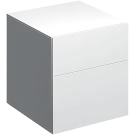 Geberit Xeno2 kabinett 45x46.2x51 cm Seitenschrank 450x510x462mm, 2 Schubladen, 500.504.01.1, Farbe: Weiß Hochglanz Lack