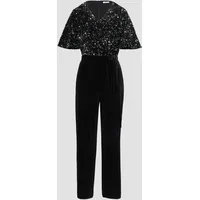 s.Oliver BLACK LABEL Regular Fit Jumpsuit mit Paillettenbesatz, Black, 36