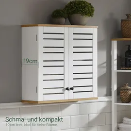 SoBuy Wandschrank Badezimmerschrank Küchenschrank Medizinschrank Weiß BZR42-W