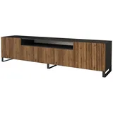 altdecor NOA-2 Lowboard 200 cm x 53 cm x 41 cm Schwarz Holz