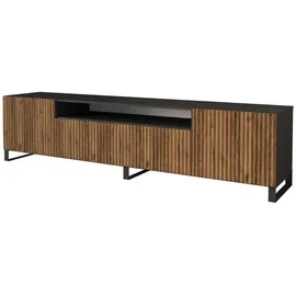 altdecor NOA-2 Lowboard 200 cm x 53 cm x 41 cm Schwarz Holz