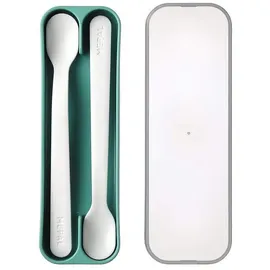 Mepal Set Fütterlöffel Mio 2 Stück Deep turquoise