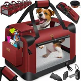 LOVPET LOVPET® Hundebox Hundetransportbox faltbar Inkl.Hundenapf Transporttasche Hundetasche Transportbox für Haustiere, Hunde und Katzen Haustiertransportbox