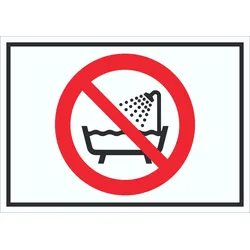 Wasserkontakt mit Gerät verboten Symbol Schild A0 (841x1189mm)