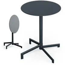 Blumfeldt UrbanEdge Bistrotisch | Stehtisch | 60 cm | klappbar | pulverbeschichtet | wetterfest Anthrazit